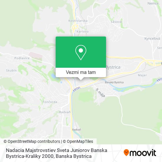 Nadacia Majstrovstiev Sveta Juniorov Banska Bystrica-Kraliky 2000 mapa