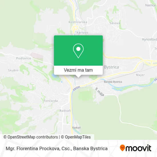 Mgr. Florentina Prockova, Csc. mapa