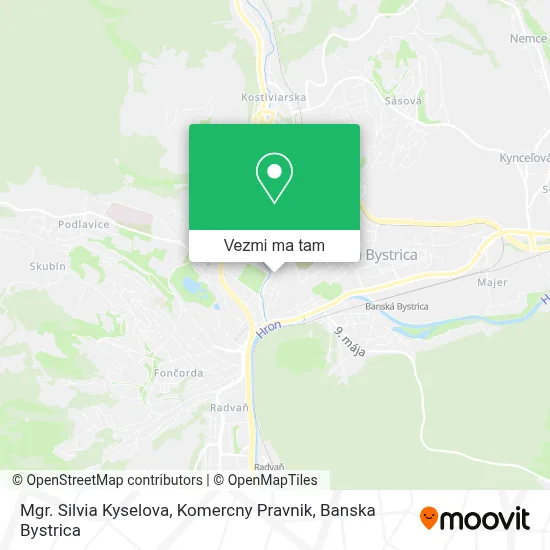 Mgr. Silvia Kyselova, Komercny Pravnik mapa