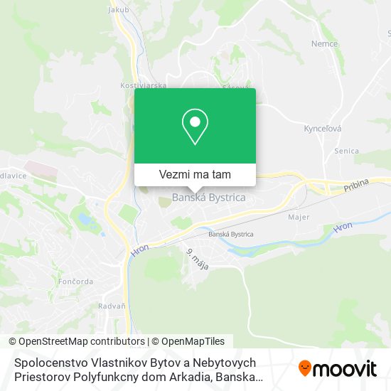 Spolocenstvo Vlastnikov Bytov a Nebytovych Priestorov Polyfunkcny dom Arkadia mapa