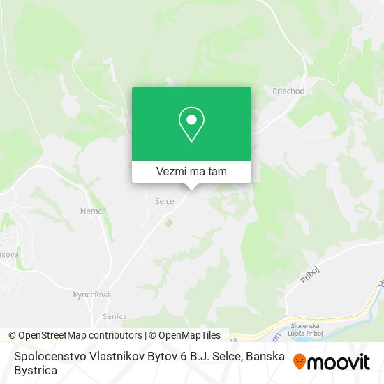 Spolocenstvo Vlastnikov Bytov 6 B.J. Selce mapa