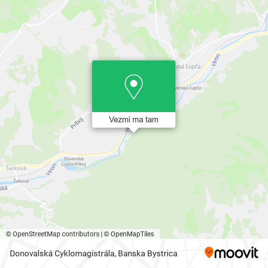 Donovalská Cyklomagistrála mapa