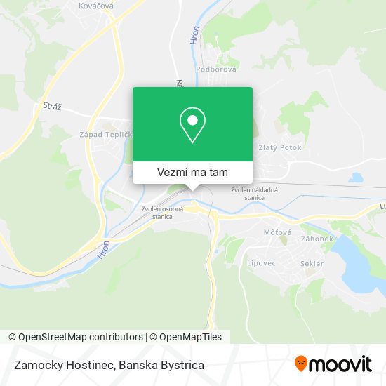 Zamocky Hostinec mapa