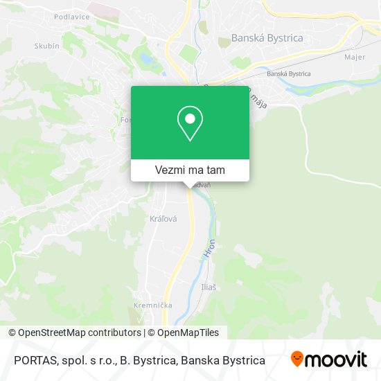 PORTAS, spol. s r.o., B. Bystrica mapa