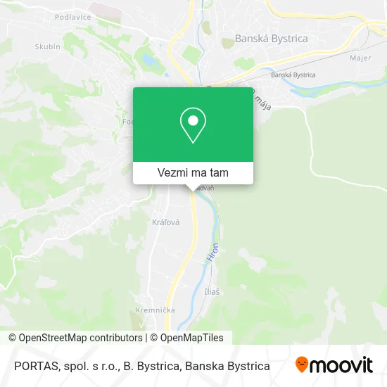 PORTAS, spol. s r.o., B. Bystrica mapa