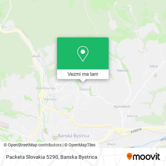 Packeta Slovakia 5290 mapa