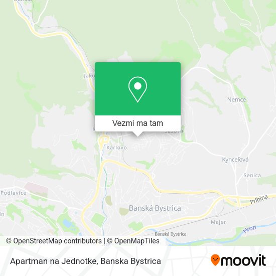 Apartman na Jednotke mapa