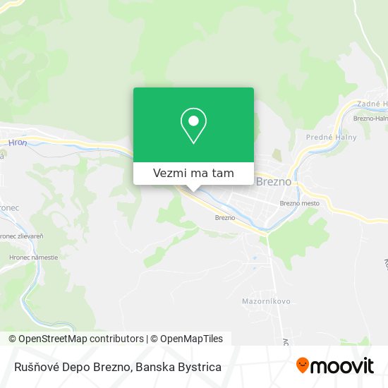 Rušňové Depo Brezno mapa