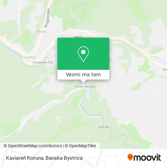 Kaviareň Koruna mapa