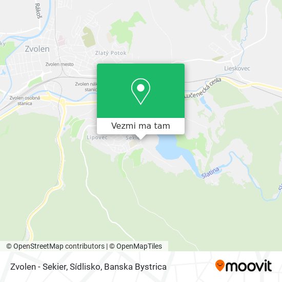 Zvolen - Sekier, Sídlisko mapa