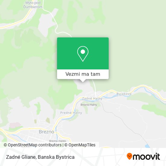 Zadné Gliane mapa