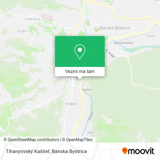 Tihanyovský Kaštieľ mapa