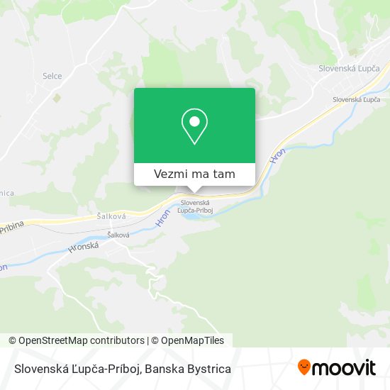 Slovenská Ľupča-Príboj mapa