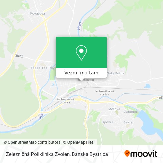 Železničná Poliklinika Zvolen mapa