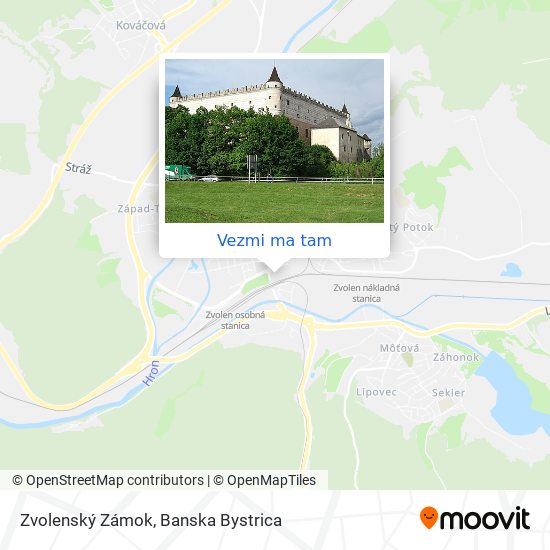 Zvolenský Zámok mapa