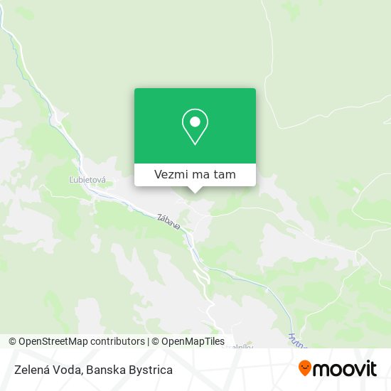 Zelená Voda mapa