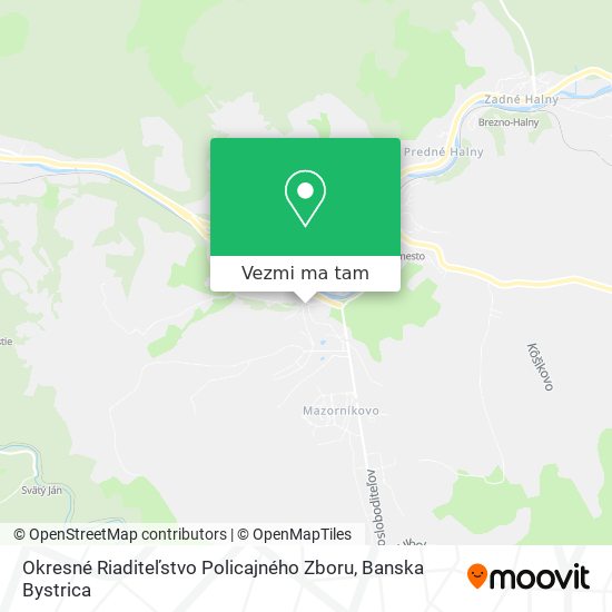 Okresné Riaditeľstvo Policajného Zboru mapa