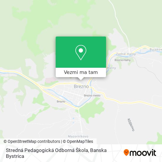 Stredná Pedagogická Odborná Škola mapa