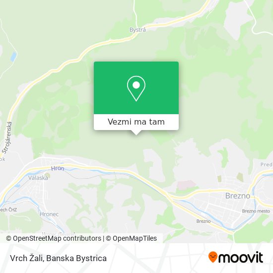 Vrch Žali mapa