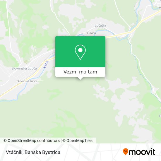 Vtáčnik mapa