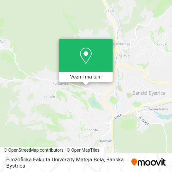 Filozofická Fakulta Univerzity Mateja Bela mapa