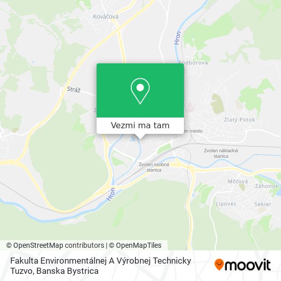 Fakulta Environmentálnej A Výrobnej Technicky Tuzvo mapa