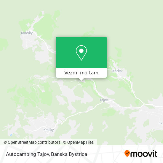 Autocamping Tajov mapa