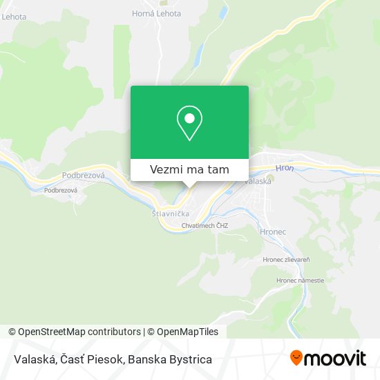 Valaská, Časť Piesok mapa