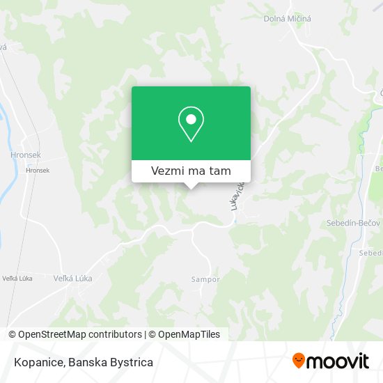 Kopanice mapa