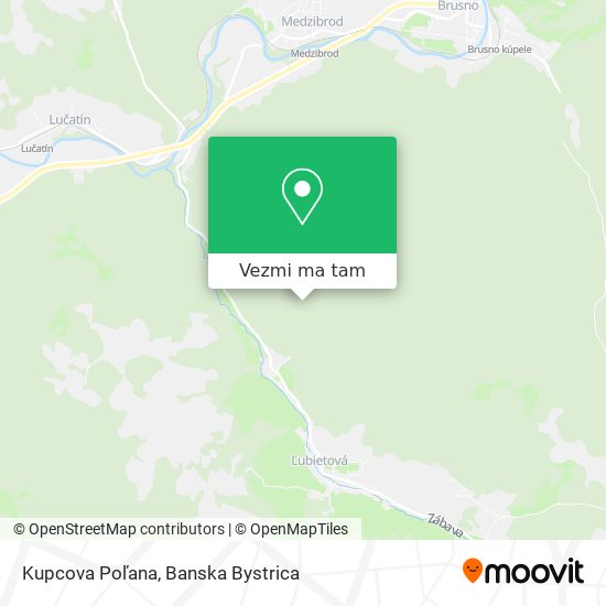 Kupcova Poľana mapa