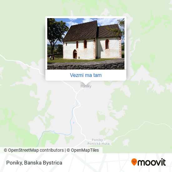 Poniky mapa