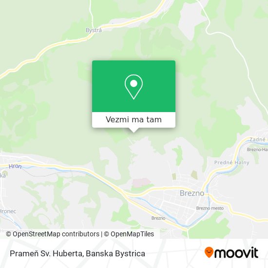 Prameň Sv. Huberta mapa