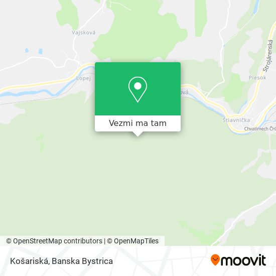 Košariská mapa