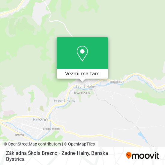 Základna Škola Brezno - Zadne Halny mapa