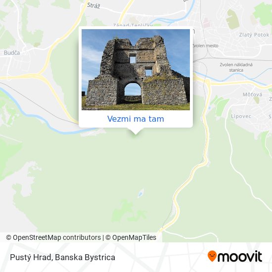 Pustý Hrad mapa