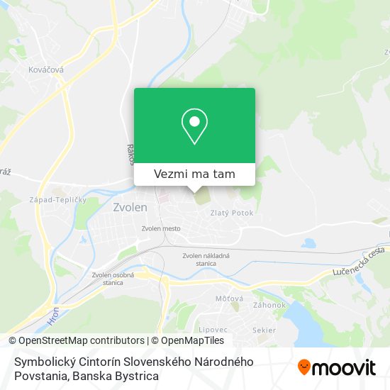 Symbolický Cintorín Slovenského Národného Povstania mapa