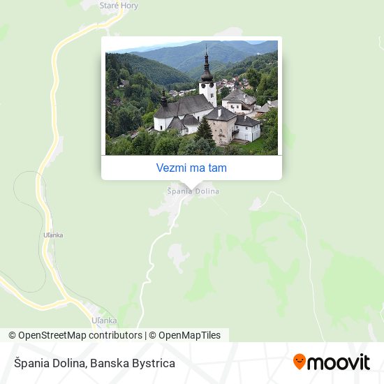 Špania Dolina mapa