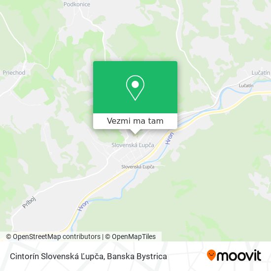 Cintorín Slovenská Ľupča mapa