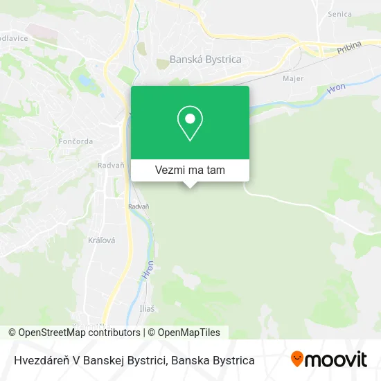 Hvezdáreň V Banskej Bystrici mapa