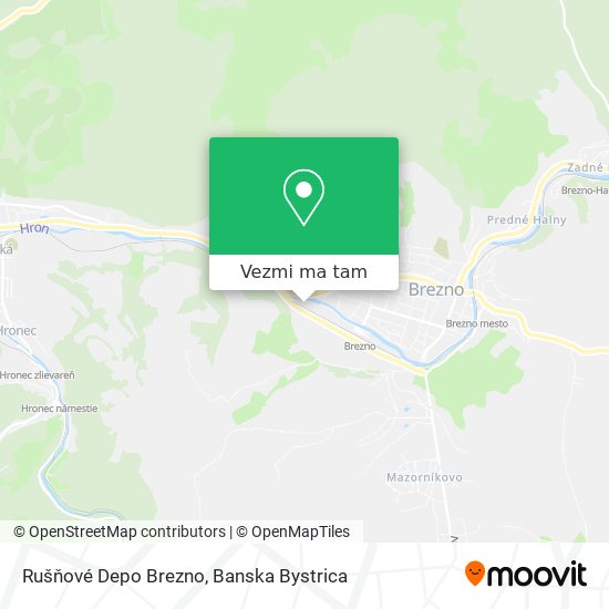 Rušňové Depo Brezno mapa