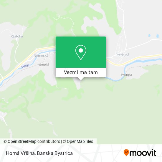 Horná Vŕšina mapa