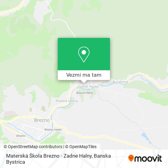 Materská Škola Brezno - Zadne Halny mapa