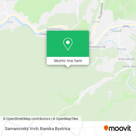 Samanovský Vrch mapa