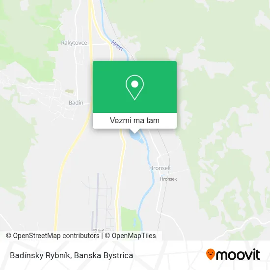 Badínsky Rybník mapa