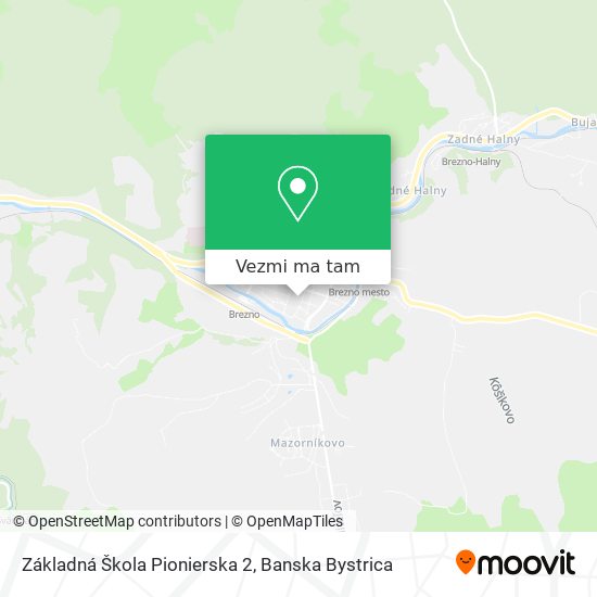 Základná Škola Pionierska 2 mapa