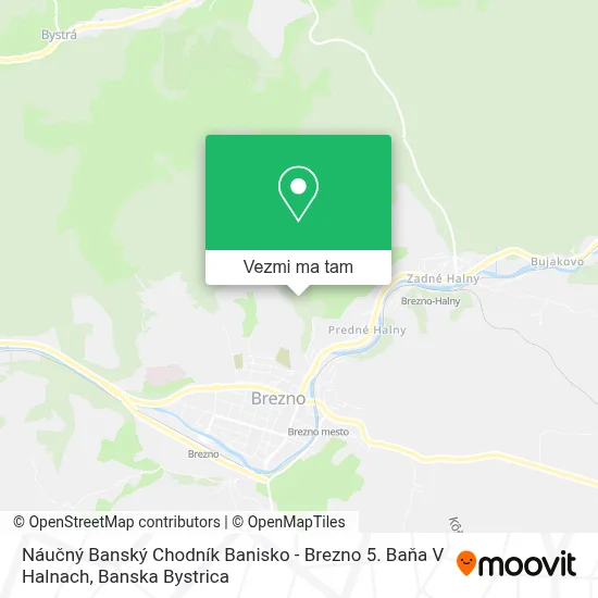 Náučný Banský Chodník Banisko - Brezno 5. Baňa V Halnach mapa