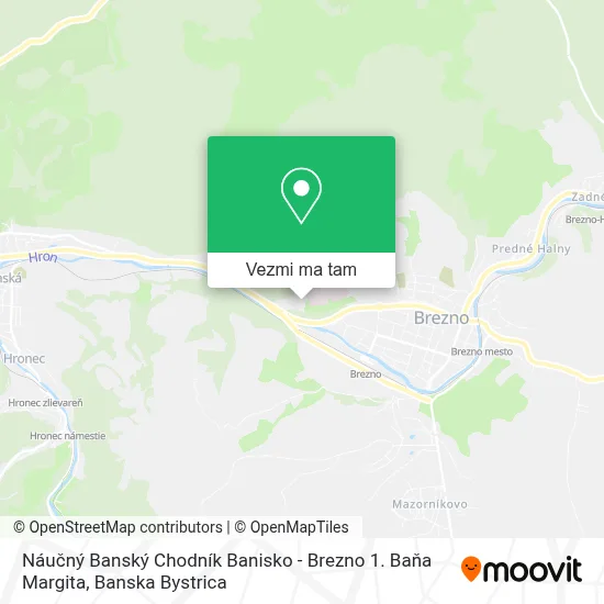 Náučný Banský Chodník Banisko - Brezno 1. Baňa Margita mapa