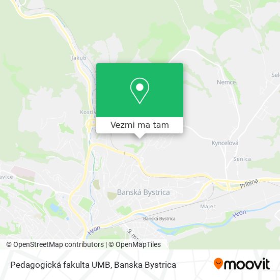 Pedagogická fakulta UMB mapa