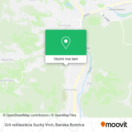 Gril reštaurácia Suchý Vrch mapa