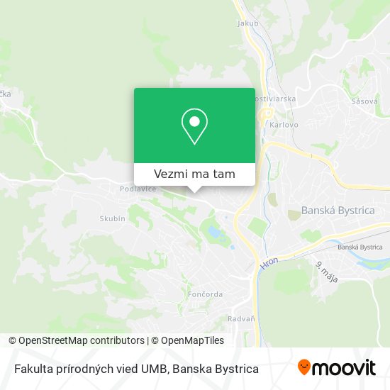 Fakulta prírodných vied UMB mapa